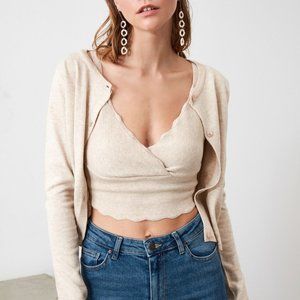 Cream Cardigan & Top